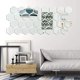 thumbnail image 5 of Miuline - 48 pegatinas de pared con espejo acrílico 3D, diseño hexagonal, para decoración del hogar, sala de estar, dormitorio, TV, fondo, 5 of 8