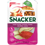 Crunch Pak Snack with Sliced Apples, Cheese, Almonds and Carrots