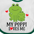 thumbnail image 4 of Inktastic My Poppi Loves Me Grandson Frog Boys Baby Bib, 4 of 4