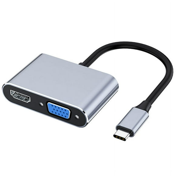 USB C to VGA Multiport Adapter 4K Type C USB-C HUB Video Projectors Converters Port Adaptor