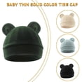 thumbnail image 5 of Newborns Nursery Caps for Infants 0-3 Months, Breathable Cotton Fetal Hat Baby Hospital Hat Comfortable Bonnet Unsiex dark grey, 5 of 5