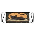 thumbnail image 7 of Yayeee Waist Apron with Pockets for Cooking Waterproof Half Server Aprons, Orange Halloween Cat, 7 of 7