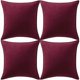 thumbnail image 1 of HAYAN 4 Packs Christmas Burgundy Decorative Throw Pillow Covers 20x20 inch for Couch Living Room Sofa Bedroom, Christmas Home Decor, Super Soft Faux Suede Solid Square Cushion Cover 50x50 cm, 1 of 1