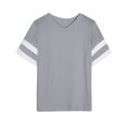 thumbnail image 5 of Ersazi Tshirts Shirts For Women Women'S Fashionable V-Neck Pullover With Short Sleeved Casual Loose Fitting Shirt Gray Cropped Waistcoat S, 5 of 5