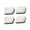 square white, variant on 4 Pcs Heavy Duty Leg Risers for Sofa Bed Tables, Stackable Height Adjusters with Anti-Slip Design