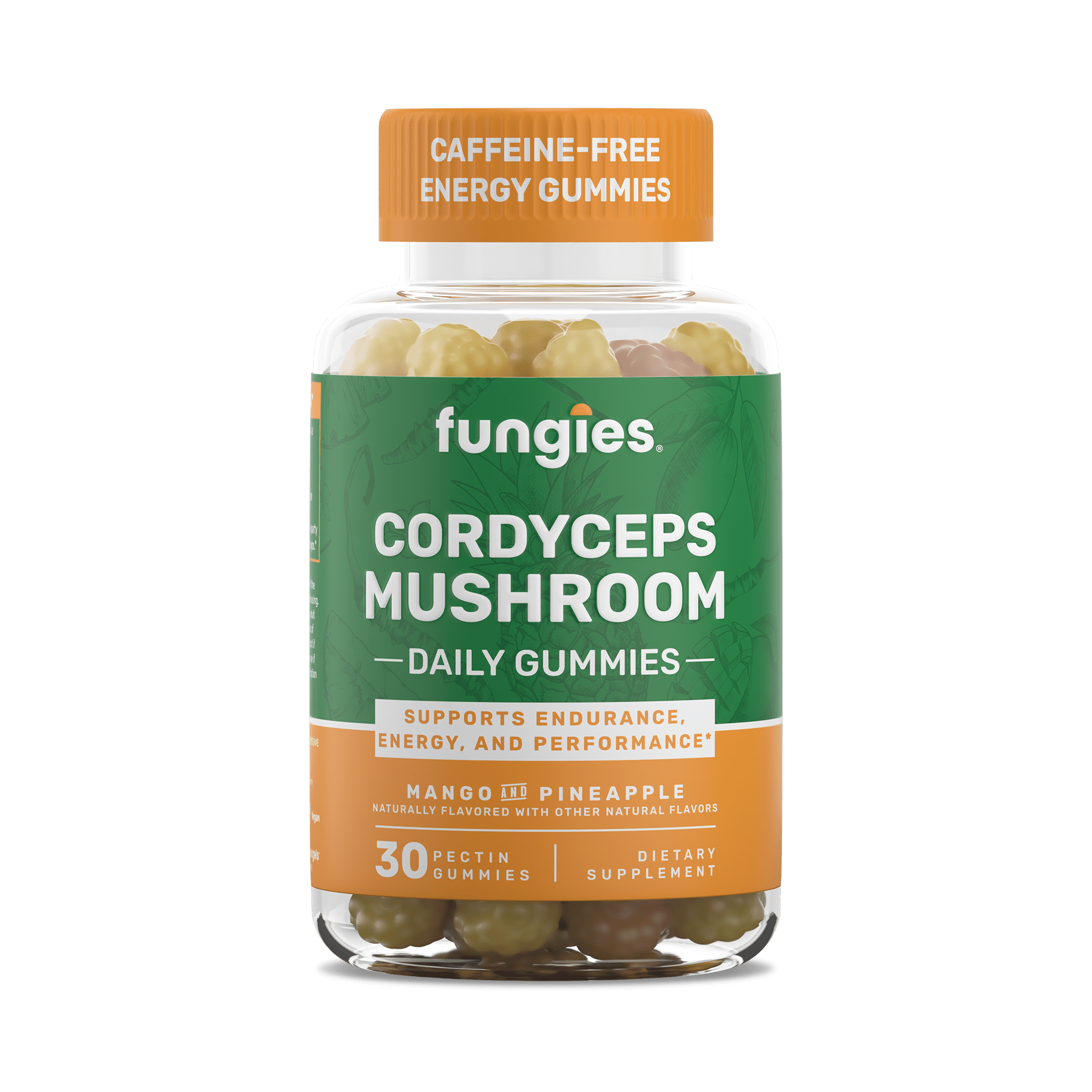 Fungies Cordyceps Mushroom Gummies, Supports Energy, Endurance, Performance, Supplement, 30 Count