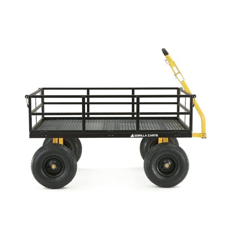 Gorilla Carts GOR1400-COM Heavy-Duty Steel Utility Cart with Removable Sides and