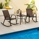 thumbnail image 2 of Costway Juego de 2 Mecedoras para Patio, Mecedora Ergonómica para Exterior con Tela Transpirable, Función de Balanceo Suave, Sillón de Metal Resistente para Porche, Terraza, Jardín, 2 of 3