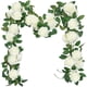 thumbnail image 1 of Guirnalda de rosas artificiales, decoración para bodas, aspecto realista, material duradero, fácil instalación, toque romántico para diversos entornos como bodas, jardines, paredes y más (blanco), 1 of 5