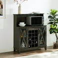 thumbnail image 1 of Gramercy Way Jill Zarin Bar Coffee Station Microwave Cabinet in Charcoal, 1 of 6