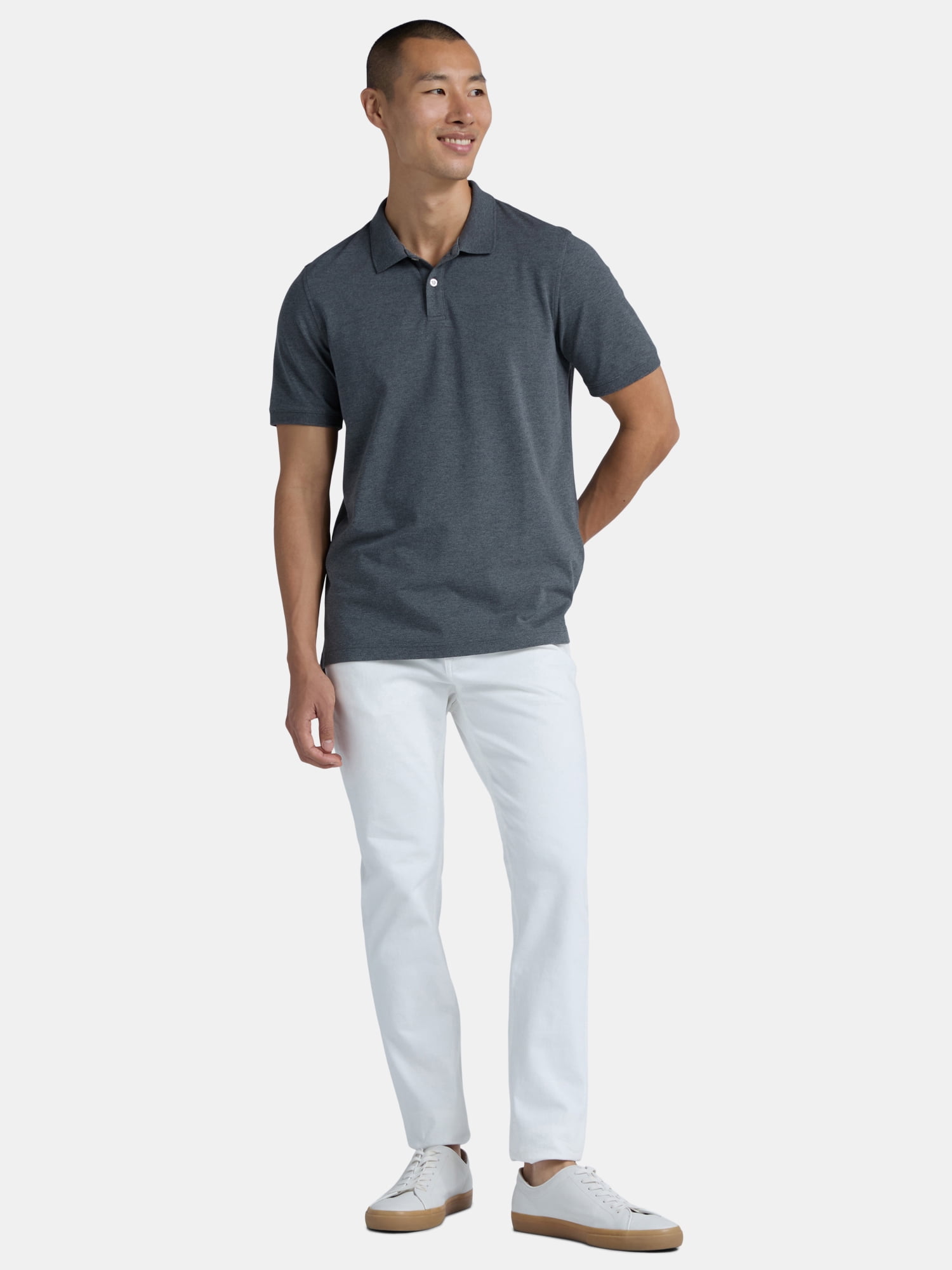 George Men's & Big Men's Active Fit 2-Pack Pique Polo Shirt, Sizes XS-3XL