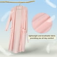 thumbnail image 5 of Catalonia Women's Towel Bathrobes, Lightweight Cotton Waffle Full-Length Cloth Robe,Soft Absorbent Robes Home Hotel Spa Long Sleeves Robe,Pink,M, 5 of 8