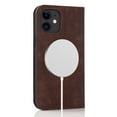 thumbnail image 2 of Nalacover for iPhone 12 / 12 Pro 6.1 inch Wireless Charging Case,Luxury Full Body Protection Solid Color PU Leather Magnetic Closure Flip RFID Blocking Card Slots Stand Shockproof Cover.Coffee, 2 of 9