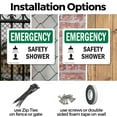 thumbnail image 3 of (2 Pack) Safety Shower OSHA Emergency Sign 10 Inch X 7 Inch Indoor / Outdoor Rust-Free Aluminum Metal Signs for Workplace, Workshop, and Construction Site, Made in the USA, 3 of 8