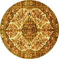 thumbnail image 1 of Ahgly Company Machine Washable Indoor Round Persian Yellow Traditional Area Rugs, 7' Round, 1 of 4
