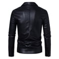 thumbnail image 3 of Men's Lightweight Business Jacket, PU Leather Coat Outerwear, Stylish Casual Wear for Daily Use, Perfect for Office and Formal Occasions, 3 of 7