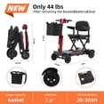 thumbnail image 3 of Lightweight Foldable 4-Wheel Mobility Scooter for Adults & Seniors – 15-30 Miles Long Range Electric Powered Wheelchair, 350W Motor, Removable Battery, Portable Travel Scooter for Elderly & Disabled, 3 of 9