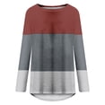 thumbnail image 5 of Puntoco Mujeres Moda Casual Socket Impreso Manga Larga Cuello Redondo tops Puntoco Puntoco-1883, 5 of 5
