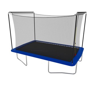 Upper Bounce - Mega 10' X 17' Gymnastics Style, Rectangular Trampoline Set  with Premium Top-Ring Enclosure System - Green/Black, Recreational