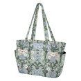 thumbnail image 2 of FORMRS Tote Bag for Women Quilted Large Capacity Travel Work Carry On Shoulder Handbag, Blue Blossom, 2 of 7