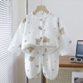 thumbnail image 2 of NOLDARES Toddler Boys Pajamas 2 Pieces Long Sleeve Top and Pants Set Cotton Print Pjs Sleepwear Jammies Fall Winter 6-12 Months 12-24 Months 2t 3t 4t 5t 6t 7t 8t 9t Children,Coffee,4-5 Y, 2 of 4