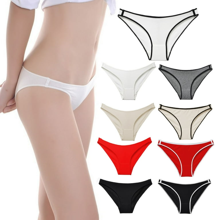 Aayomet Women's Underwear Bikini Panties Womenâ€™s Low Rise String Soft  Breathable Underwear No Show,E M 