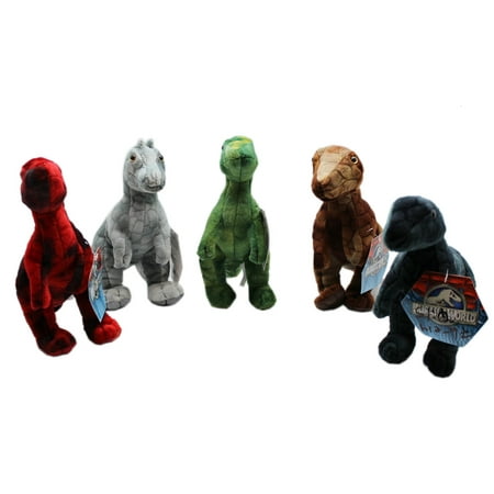 Jurassic World Assorted Colors Dinosaur Stuffed Plush Toys (5 pc)