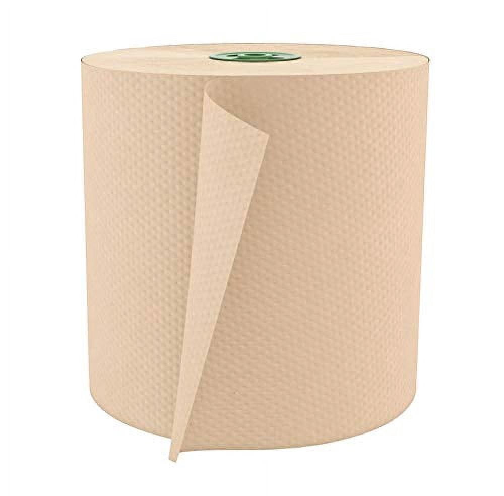 Cascades® 100% Recycled Hardwound 1-Ply 7 1/2" Roll Towel For Tandem®, 775', Moka, 6 Rolls Per Case