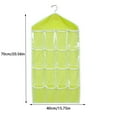 thumbnail image 2 of Wovilon Simple Houseware 16 Pockets Large Clear Pockets Over The Door Hanging Shoe Organizer, Green (20" x 15"), 2 of 6