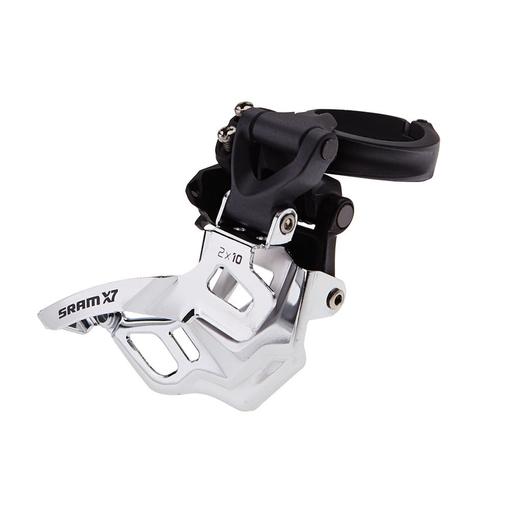 SRAM X5 Bicycle Front Derailleur with 2 x 10 High-Clamp 318/349 Black Bottom Pull 