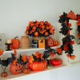 thumbnail image 5 of PEIXUN 12" Artificial Maple Leaves Fall Thanksgiving Decor With Realistic Autumn For Home Festival & Table Centerpieces (Orange And Black), 5 of 5
