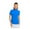 Blue, variant on IBKUL Adult Female Mock Neck Zip Short Sleeve Shirt Color: Navy, Size: S