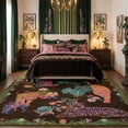 thumbnail image 2 of Kokia 9x12  Neutral Animal Print Area Rug with Lion, Tiger and Cheetah, Machine Washable Soft Boho Rug for Living Room, Bedroom, Play Room, Dark Green and Brown, 2 of 6