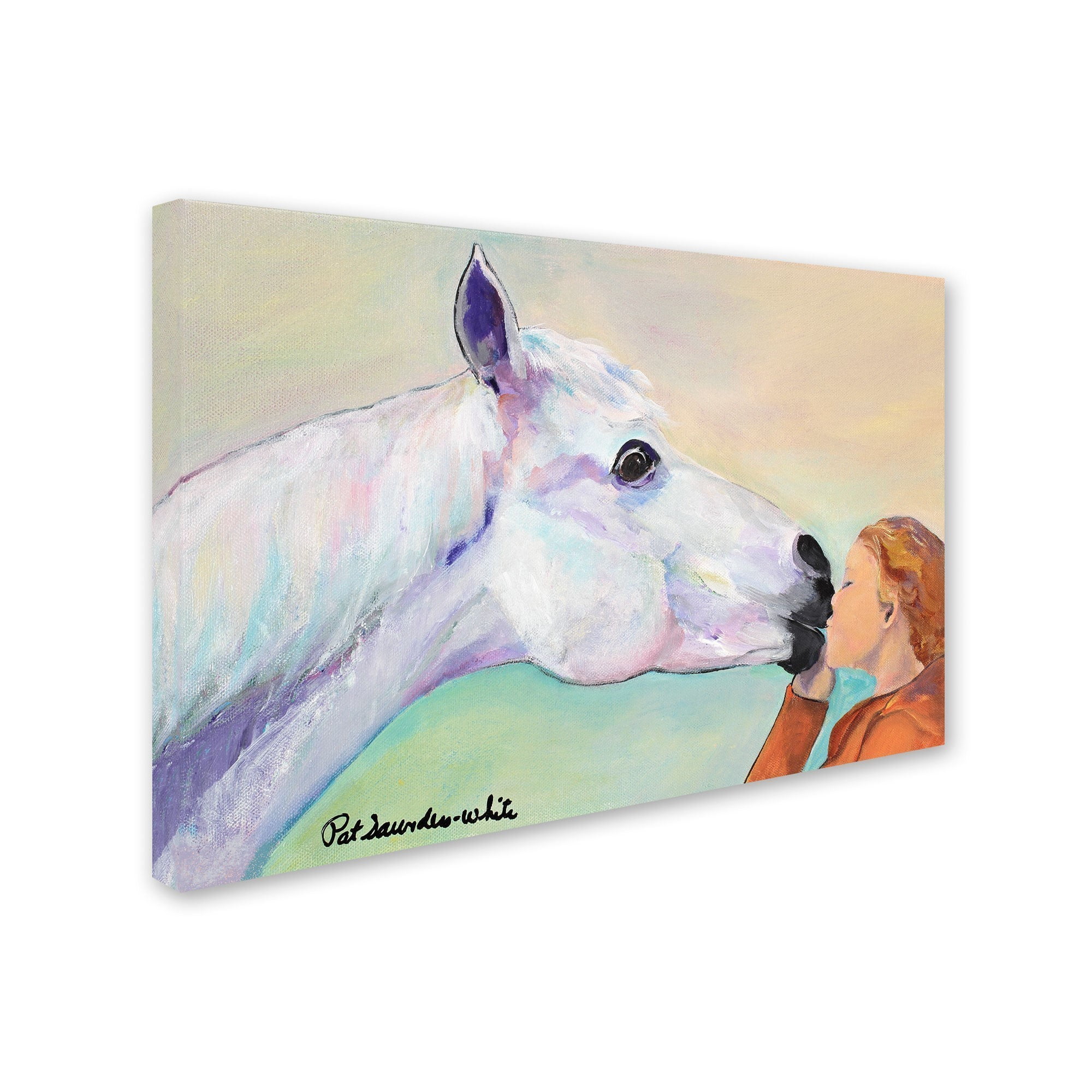 Trademark Fine Art "Opie's Kiss" Canvas Art by Pat Saunders-White