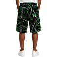 thumbnail image 6 of Delconic Men Realistic Tree Branch Camo Quick Dry Casual Cargo Shorts Skin Friendly Elastic Waist Deep Storage Side Pockets Short Trousers For Spring Summer Daily Green M, 6 of 6