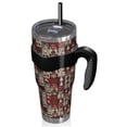 thumbnail image 2 of 40oz Tumbler,Red Christmas Collage Pattern Insulated Tumblers with Removable Handle,Stainless Steel Double Vacuum Coffee Tumbler Cup with Straw for Home,Office,Travel,Party, 2 of 5