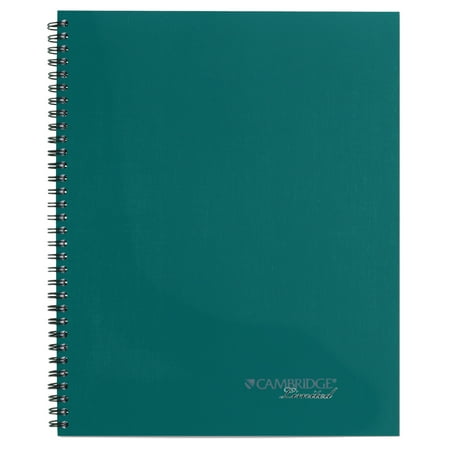 Cambridge Side Bound Guided Business Notebook, 9 1/2 x 7 1/4, Teal, 80 Sheets -MEA45006