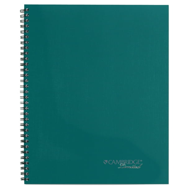 Cambridge Side Bound Guided Business Notebook, 9 1/2 x 7 1/4, Teal, 80
