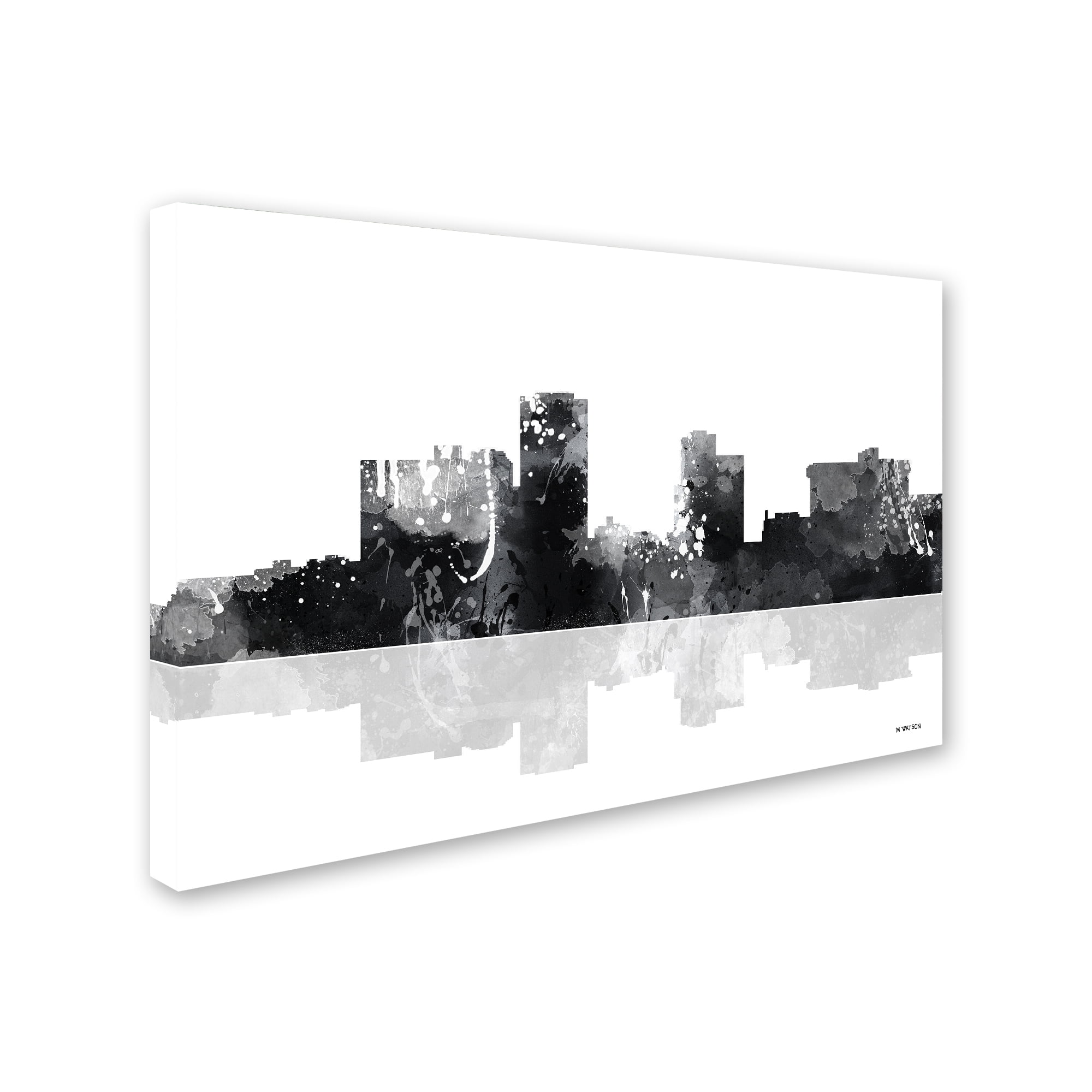 Trademark Fine Art "Little Rock Arkansas Skyline BG-1" Canvas Art by Marlene Watson