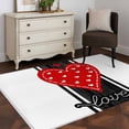 Area Rugs for Living Room 4x6 Ft, Valentine's Day Non Slip Area Rugs ...