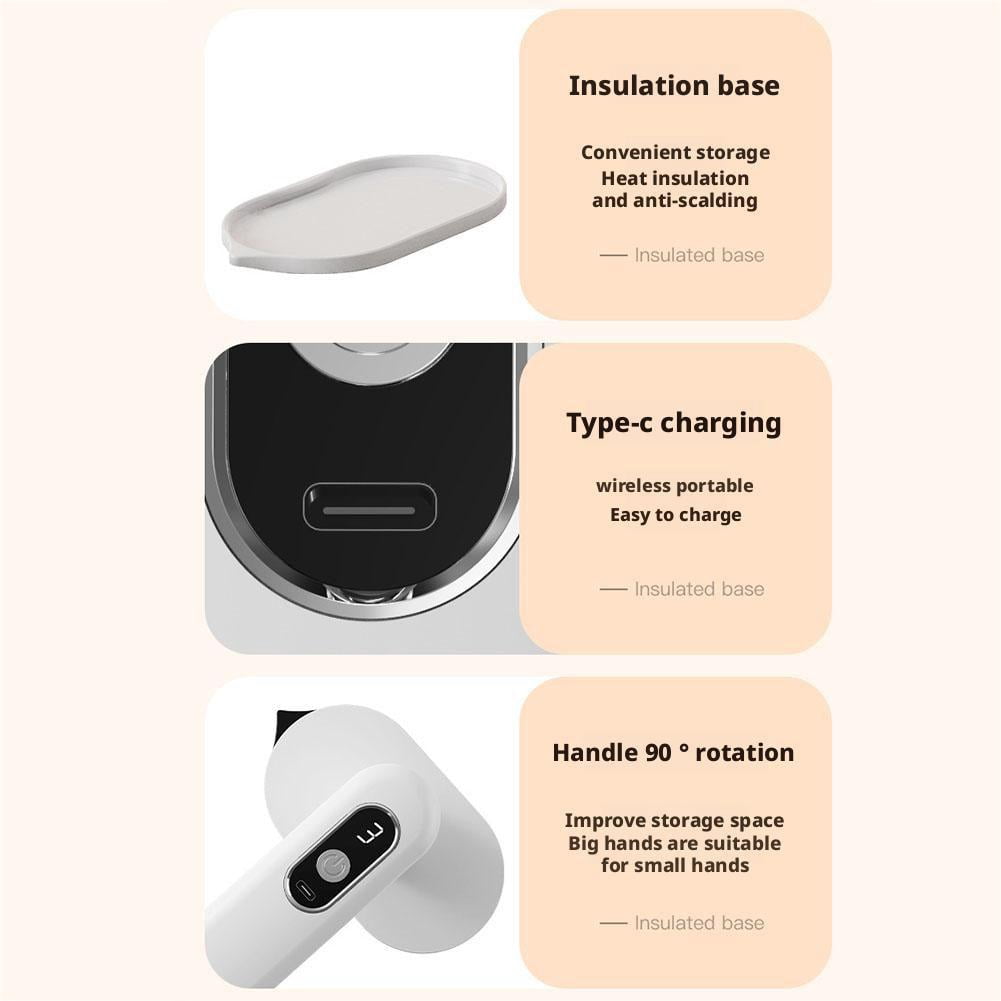 Mini Travel Steam Iron Cordless, 30S Fast Heat-up Steamer Clothing with 90 Rotatable Handle, Portable Handheld Clothes Steamer, for Travel, Home, Office