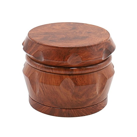 

4-Layer Drum Type Wood Smoke Grinder Manual Tobacco Tool Wooden Smoke Grinder