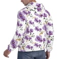 thumbnail image 6 of Honeii Orchids Flowers Pattern Mens Hoodies Men's Loose Sleeve Sweatshirt,Pullover Hooded Sweatshirt for Men,Essentials Hoodie-4X-Large, 6 of 7