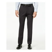 KENNETH COLE Mens Gray Flat Front, Slim Fit Pants 32 X 32