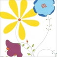 thumbnail image 2 of Vess, June Erica 26x26 White Modern Wood Framed Museum Art Print Titled - Playful Blooms III, 2 of 4