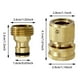 thumbnail image 3 of Kit De Conectores Rápidos De Latón Para Manguera De Jardín Accesorios De Manguera De Desconexión Rápida Macho Y Hembra (1 Par), 3 of 8