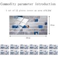 thumbnail image 2 of ¿Vinilos adhesivos decorativos para baldosas hidráulicas? Adhesivos para azulejos de pared de baño o cocina (azul gris claro, 24 PCS) ER, 2 of 5