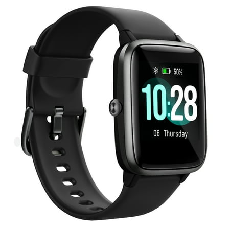 2020 Newest Smart Watch for Android and iOS Phones, Fitness Tracker Health Tracker Heart Rate Monitor Sleep Tracker, IP68 Waterproof Smartwatch for Women Men Kids, Black