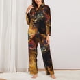 thumbnail image 2 of Balery Colorful Bull Western Man Pattern Pajama Sets for Women Long Sleeve 2 Piece Sleepwear Loungewear Sets Soft PJ's with Pockets Long Sleeve Comfy Pj Sets-Large, 2 of 7