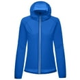 thumbnail image 4 of Tiweut Rain Jackets for Womens Unisex Thin Outdoor Long Sleeve Hooded Windproof Rainproof Windbreaker Solid Color Skin Coat Tops Blue,L, 4 of 4